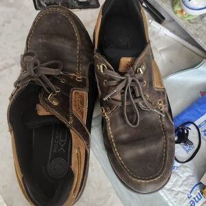 Rockport Men's Two-Tone Brown Leather Loafers